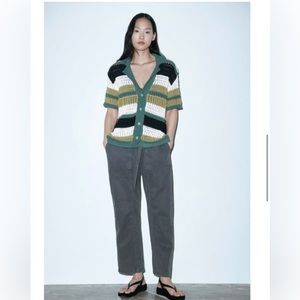 Zara Knit Polo Sweater